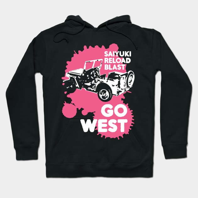 Go West! Pink Hoodie by Sean McKendry Art